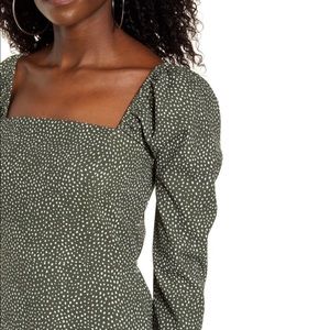 Nordstrom Leith Square Neck Mini Dress